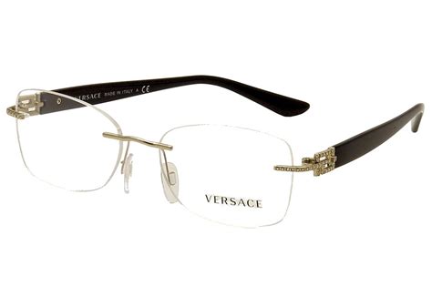 versace clear frame eyeglasses|versace rimless eyeglasses for women.